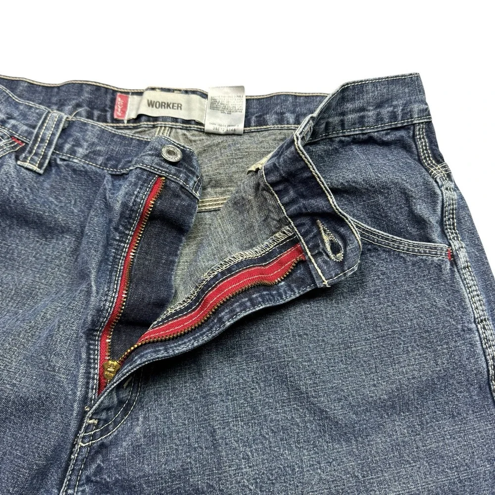 Vintage Levi's Shorts‎ Mens 36x11 Denim Worker Y2K Blue Baggy Grunge Skater